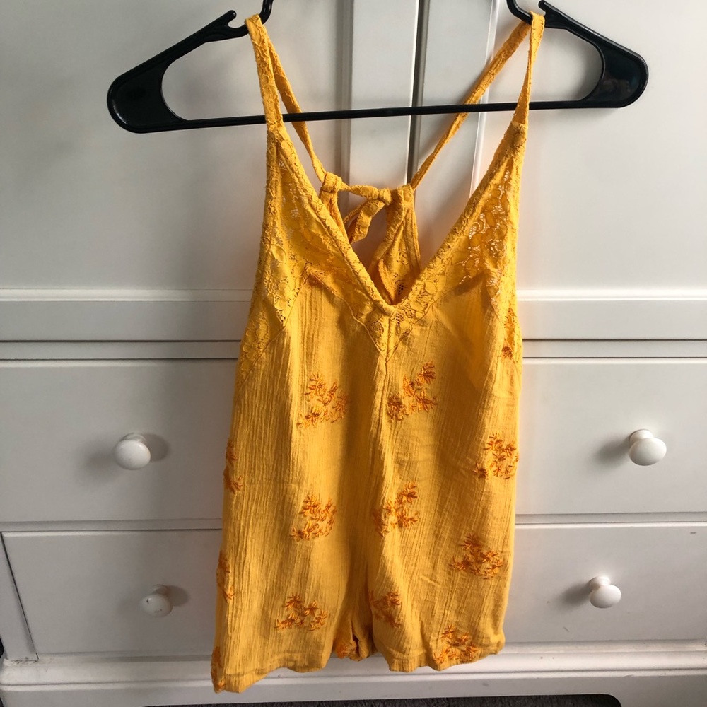 Yellow Free People Romper